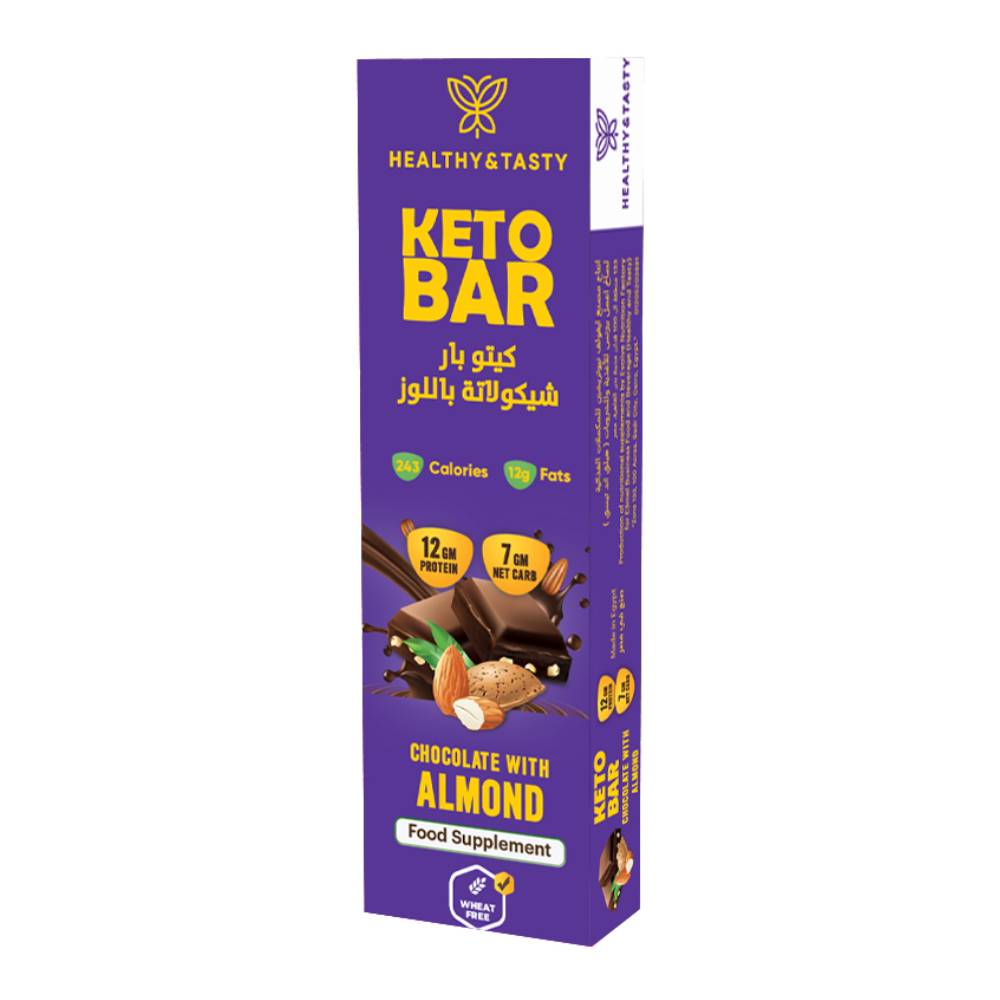 KETO BAR CHOCOLATE WITH ALMONDS 60 g